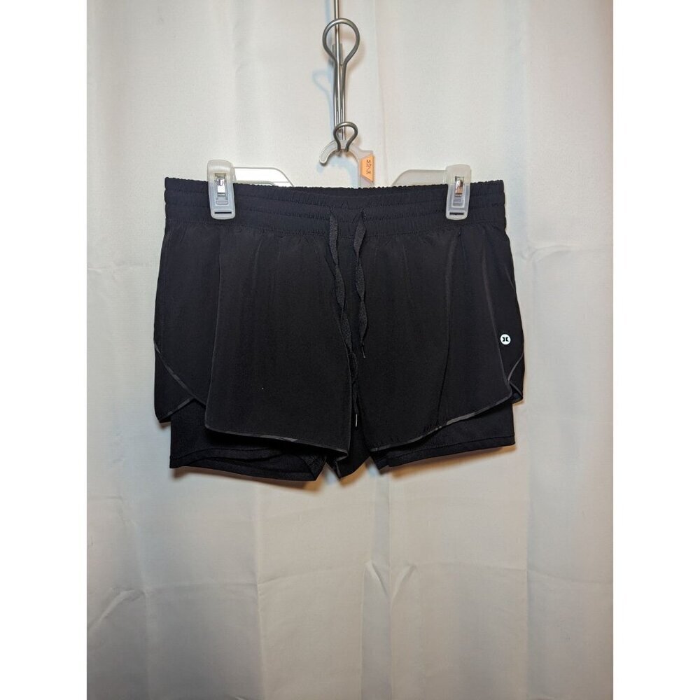 RBX Running Shorts Women Medium Black Stretch Dri Pull On Drawstring Activewear